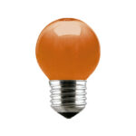 LÁMPARA INCANDESCENTE BOLA NARANJA 15W 127V