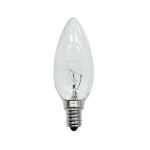 LÁMPARA INCANDESCENTE VELA PLANA TRANSPARENTE 25W 220V E14