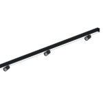 SPIRE LUZ LED LINEAL 60W 3000K SOBREPOSICIÓN + 3 SPOT MR 11 SIN LÁMPARA NEGRO MATE