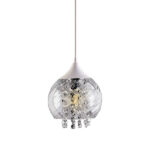 COLGANTE TASCHIBRA ELIZABETH RIGATO TRANSPARENTE CON CRISTAL 1XE27 BLANCO
