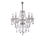 LÁMPARA CRISTAL TASCHIBRA GLAM COGNAQUE 5XE14