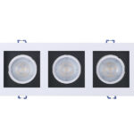 SPOT MARCO EMPOTRAR CUADRADO LED 3XMR16 15W 6500K