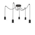 COLGANTE TASCHIBRA LÁGRIMAS 5XE27 NEGRO