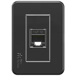 PROLOGANDOR RJ45 CAT5 HEMBRA X HEMBRA CON PLACA MOV-ONYX - UNIDAD (85076) - LÍNEA MOVLIGHT