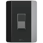 ACOPLAMIENTO CONVENCIONAL 1 INTERRUPTOR SIMPLE 10A/250VAC CON PLACA VERTICAL RAPID NEGRA (85059) - LÍNEA RAPID NEGRA
