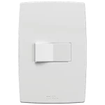 1 INTERRUPTOR PARALELO 10A/250VAC CONEXIÓN RÁPIDA CON PLACA HORIZONTAL MEC-PLUS (81121) - LÍNEA MEC-PLUS