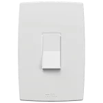 1 INTERRUPTOR SIMPLE 10A/250VAC ENCHUFE RÁPIDO CON PLACA VERTICAL MEC-PLUS (81120) - LÍNEA MEC-PLUS