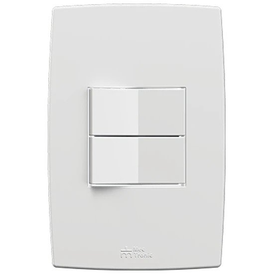 2 INTERRUPTORES SIMPLES 10A/250VAC CONEXIÓN RÁPIDA CON PLACA MEC-PLUS (81127) - LÍNEA MEC-PLUS