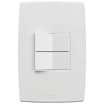 1 INTERRUPTOR SIMPLE + 1 INTERRUPTOR PARALELO 10A/250VAC CONEXIÓN RÁPIDA CON PLACA MEC-PLUS (81128) - LÍNEA MEC-PLUS