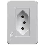 TOMA DE EMPOTRAR 2P+T 20A/250VAC CON PLACA MOV-PETRA - UNIDAD (39789) - LÍNEA MOVLIGHT