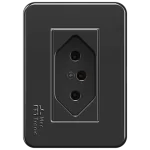 TOMA DE EMPOTRAR 2P+T 10A/250VAC CON PLACA MOV-ÔNIX - UNIDAD (39791) - LÍNEA MOVLIGHT