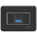 TOMA USB 2A - ENTRADA 110VAC/240VAC 50/60HZ <0.1A SALIDA 5VAC 2A ALIMENTACIÓN 10W CON PLACA MOV-ÔNIX - EQUIPO (85081) - LÍNEA MOVLIGHT
