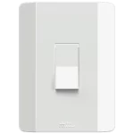 1 INTERRUPTOR PARALELO 10A/250VAC ACOPLAMIENTO RÁPIDO CON PLACA VERTICAL RAPID BLANCO (86004) - LÍNEA RAPID BLANCA