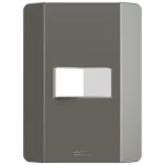 ACOPLAMIENTO CONVENCIONAL 1 INTERRUPTOR SIMPLE 10A/250VAC CON PLACA PRISMA HORIZONTAL (84001H) - LÍNEA PRISMA