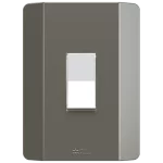 ACOPLAMIENTO CONVENCIONAL 1 INTERRUPTOR SIMPLE 10A/250VAC CON PLACA PRISMA VERTICAL (84001V) - LÍNEA PRISMA