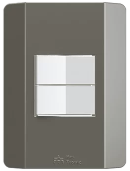 2 INTERRUPTORES PARALELOS 10A/250VAC CONEXIÓN RÁPIDA CON PLACA PRISMA (84040) - LÍNEA PRISMA