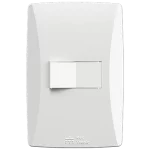 ACOPLAMIENTO CONVENCIONAL 1 INTERRUPTOR SIMPLE 10A/250VAC CON PLACA HORIZONTAL PETRA (81001H) - LÍNEA PETRA
