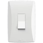 1 INTERRUPTOR SIMPLES 10A/250VCA ENGATE CONVENCIONAL COM PLACA VERTICAL PETRA (81001V)- LINHA PETRA