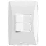 2 INTERRUPTORES PARALELOS 10A/250VAC CONEXIÓN RÁPIDA CON PLACA PETRA (81057) - LÍNEA PETRA