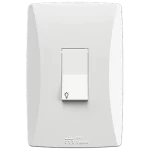 1 PULSADOR MINUTERIA 10A/250VAC ENCHUFE RÁPIDO CON PLACA PETRA VERTICAL (81052) - LÍNEA PETRA