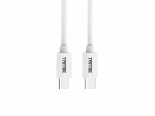 CABLE TURBO TASCHIBRA C3CC-15B USB-C USB-C 1,5m 3A BRANCO - Imagen 2